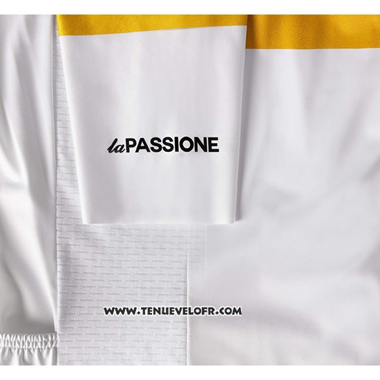 2019 Maillot Ciclismo La Passione Noir Jaune Blanc Manches Courtes et Cuissard